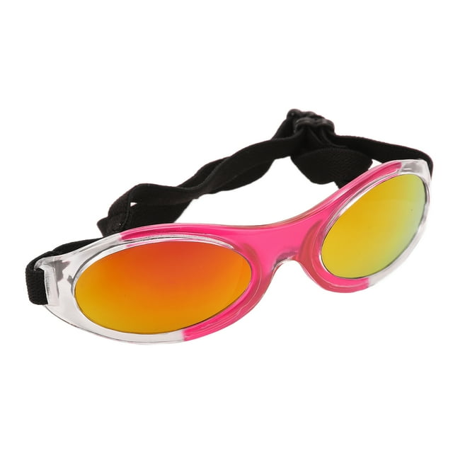 Lunettes de Soleil pour Chien, Protection UV Réglable Lunettes de Protection pour Chien Double Fixe Protéger les Yeux pour Petit Chien Rose, Noir Rouge, Bleu Rouge, Bleu Gris