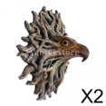 thumbnail image 1 of 2x Divertido árbol de águila Colgante Estatua Decoración Adornos Césped Al Aire Libre Cabeza de Animal Hogar Decorativo Fantasía Películas Accesorios Macarena estatua de cabeza de águila, 1 of 8