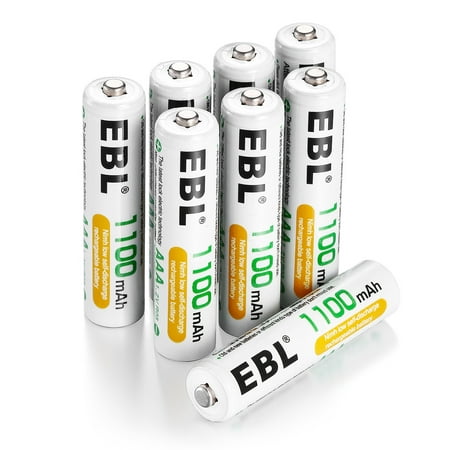EBL 8-Pack 1.2v AAA Battery Ni-MH 1100mAh Rechargeable Batteries for Camera Toys (Best Batteries For Camera Flash)