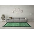 thumbnail image 3 of Ahgly Company Indoor Rectangle Abstract Turquoise Blue Modern Area Rugs, 8' x 10', 3 of 4