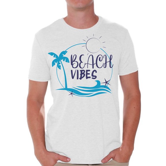 Awkward Styles Vacay Vibes T Shirt for Men Beach Vibes Mens Shirts Beach Clothes for Men Summer T-Shirt Vacay Vibes Tshirt for Men Beach Gifts Summer Shirts Beach Vibes Clothing Collection for Men