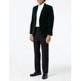thumbnail image 2 of Men’s Velvet Blazer Classic Smart Casual Tailored Fit Wedding Suit Jacket, 2 of 5