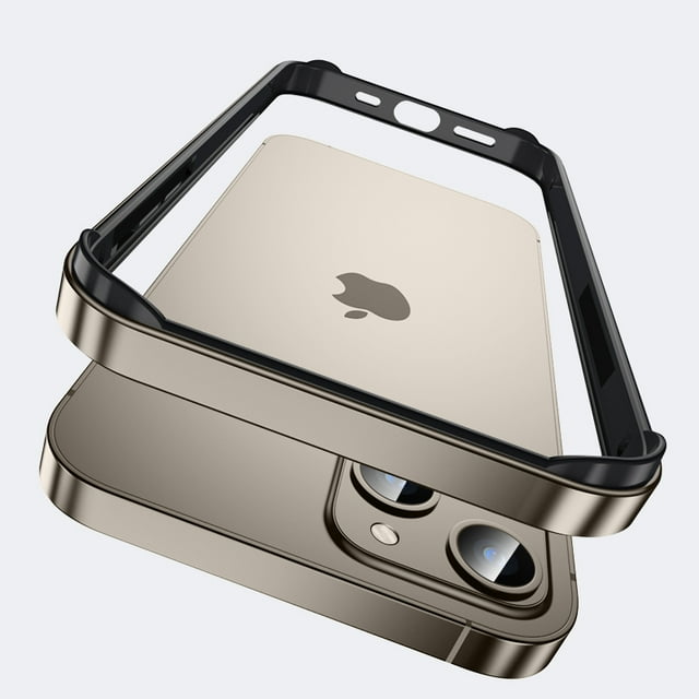 Hybrid Silicone Frame Aluminum Metal Phone Case For iPhone 15 14 13 12 Pro Max Better Heat Bumper Titanium For i14Pro