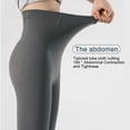 thumbnail image 4 of Leggings de cintura alta para mujer - Mallas de yoga para correr con control de abdomen - Gris grafito para 15 ℃ a 25 ℃, 4 of 6