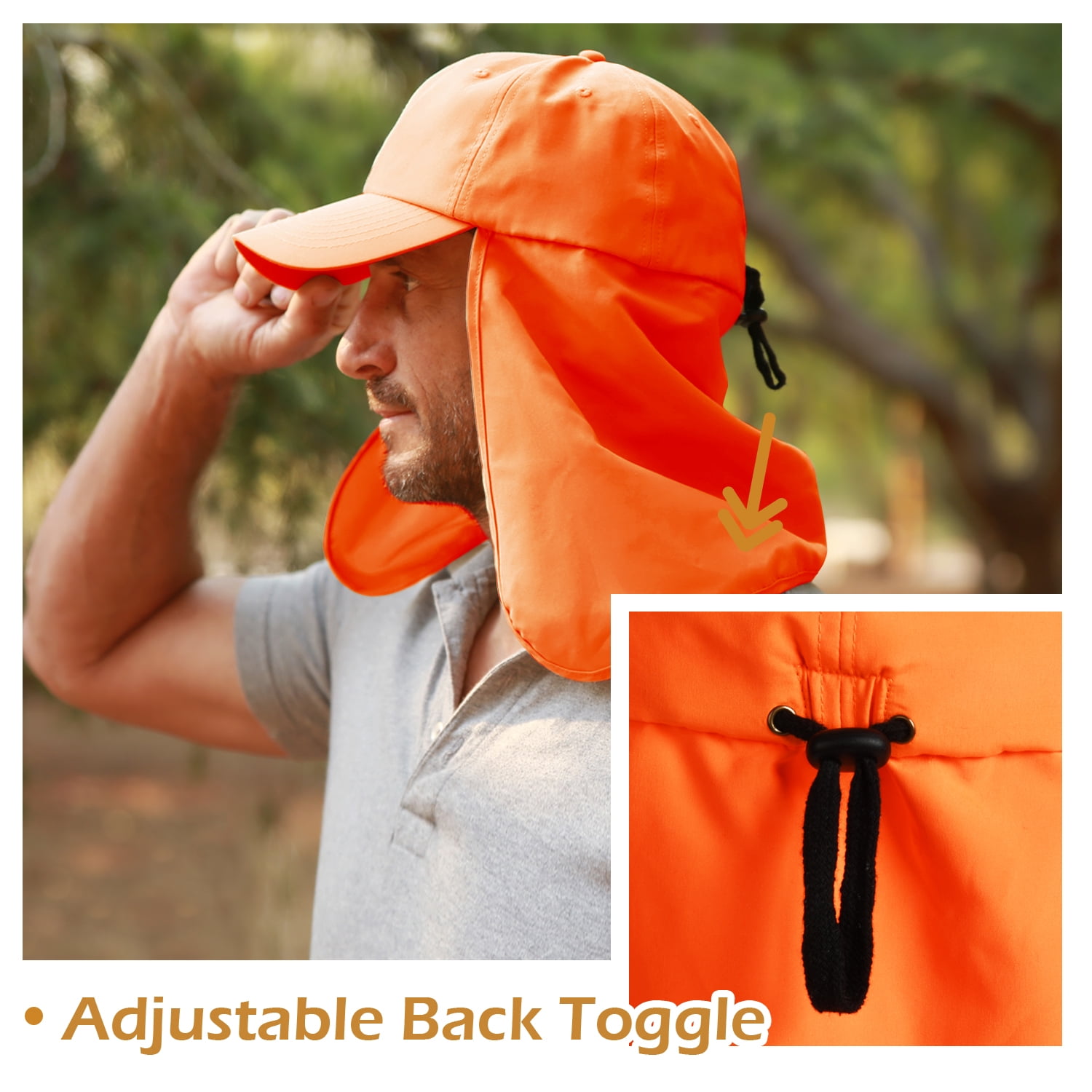 Solaris Foldable Neck Flap Cover Sun Cap UPF 50 Protection Hat for