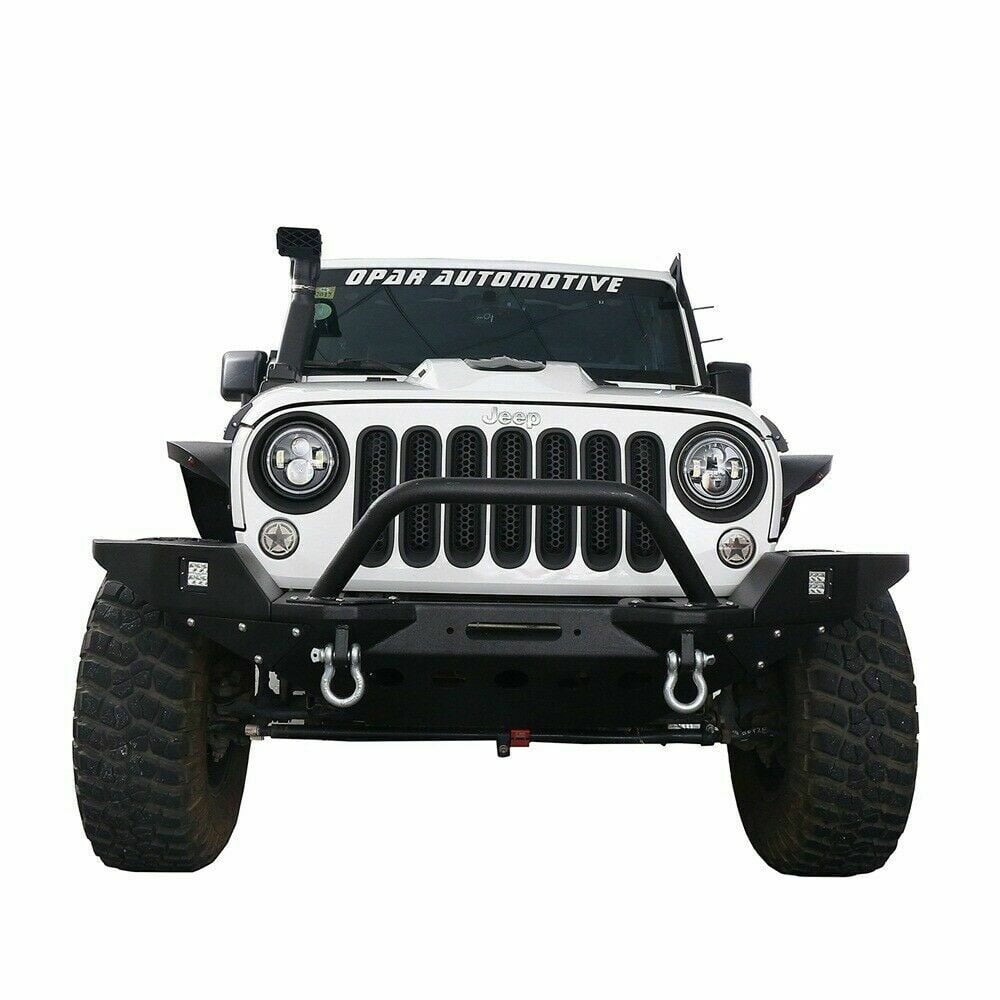2Pcs Matte Black Front Headlight Cover Trim For Jeep Wrangler 2007-2018 JK