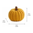 thumbnail image 3 of Halloween Pumpkin Decor, Pumpkin Bean Bag, Tabletop Fabric Ornament, Static Green and Orange Knitted Prop for Adult Indoor Autumn Seasonal Gathering Home Desk Display, 3 of 8