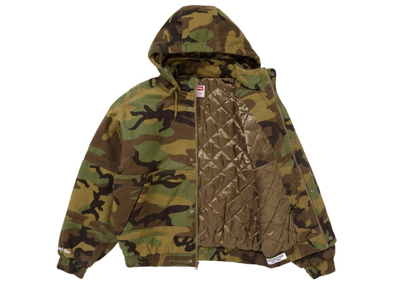 Supreme Men's Mitchell & Ness Twill Stadium Jacket Camo, from