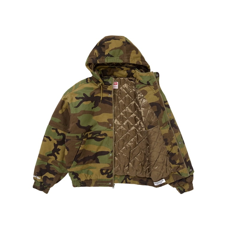 Supreme Men's Mitchell & Ness Twill Stadium Jacket Camo, from