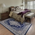 thumbnail image 4 of Junovo Soft Vintage Rug Print Boho Rugs Area Rug for Living Room,4'x6'Blue, 4 of 7