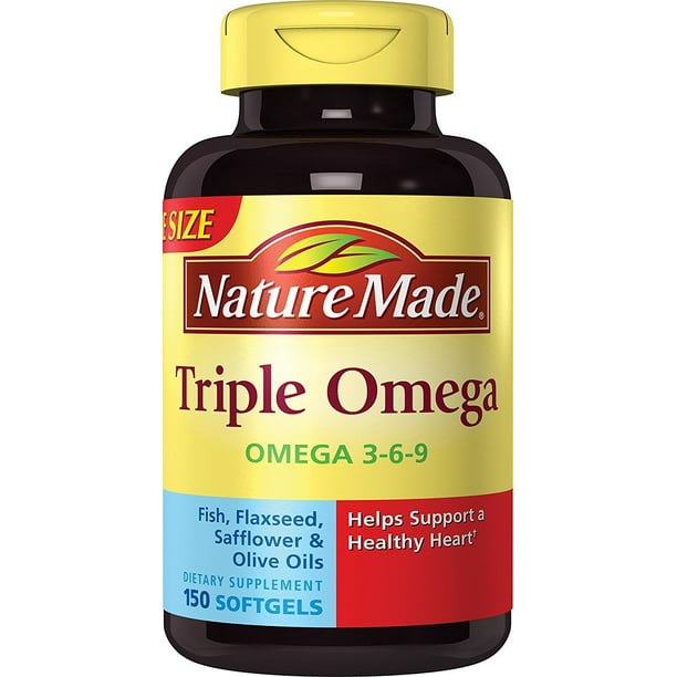 Wat leuk Advertentie compileren Nature Made Triple Omega 3-6-9, 150 Softgels - Walmart.com