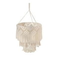 thumbnail image 1 of Pantalla de lámpara de techo de macramé, pantalla bohemia para guardería, oficina, sala de estar Estilo B, 1 of 8