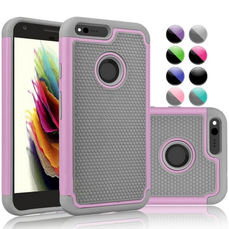 Shockwave2 Shock Absorbing Lanyard - Njjex Case For Google Pixel 2 XL / Pixel 2 / Pixel 3 / Pixel 3 / Pixel XL, Njjex Shock Absorbing Dual Layer Silicone & Plastic Bumper Rugged Grip Hard Protective Cases Cover For Google -Pink