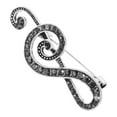 thumbnail image 2 of Broche à Épingle pour Femmes Collier de Note Musicale en Strass Bijou Broche de Note, 2 of 8