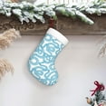thumbnail image 6 of Balery Blue Snake Pattern Christmas Stockings with Initials, 18" Large Knit Christmas Stocking,Xmas Stocking for Kids, Holiday and Family Stocking, 6 of 7