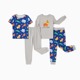 thumbnail image 1 of PatPat Pijamas de algodón orgánico de 4 piezas para niñas y niños pequeños y niños. Ajuste cómodo., 1 of 2