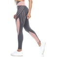 thumbnail image 4 of White Mark Women's Cut Out Back Mesh Sports Bra & Leggings Set, 4 of 5