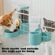 thumbnail image 4 of Cat Hanging Bowl Automatic Water Dispenser Feeder Dog Blue Food, 4 of 5