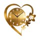thumbnail image 3 of Reloj de pared con forma de corazón, decoración de pared, reloj decorativo de acrílico para dormitorio y hogar. Oro, 3 of 8