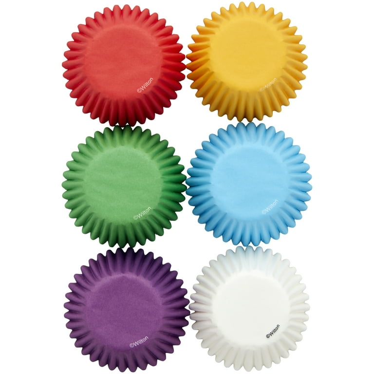 Wilton Bold Tones Mini Cupcake Liners, 150-Count, Assorted Colors 