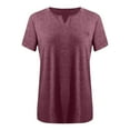 thumbnail image 4 of ZVAVZ 2025 Womens Tops Dressy Casual Summer Tops Plus Size Short Sleeve Shirts Workout Going Out Blouses Solid Color Spring Tops, 4 of 5