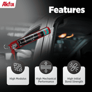 Akfix Polyurethane Windshield Adhesive 10.1 fl oz-2 Pack