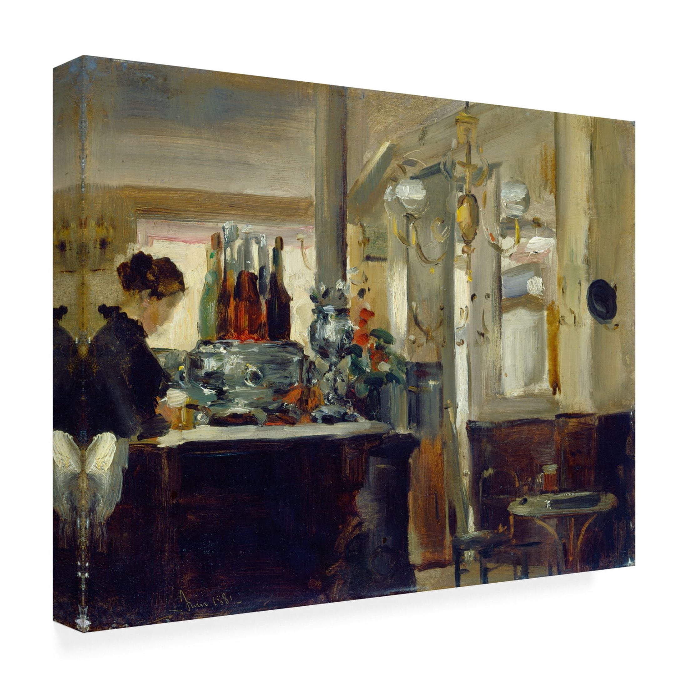 Anonymous 'Bon Bock Cafe, 1881' Canvas Art - 19 x 14 Inches