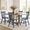Blue, variant on ClinQ Wooden Windsor Dining Chair Set of 2, Spindle Back, Armless, Farmhouse Kitchen and Dining Room Seating, Black