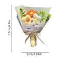 thumbnail image 3 of Best Wishes Knitted Yarn Puff Flower Bouquet, Sunflower Simulation Flowers, Small Bouquet Fake Flowers For Gift, Yellow, 3 of 6