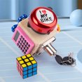 thumbnail image 2 of Busy Board Multifunctional Block 6-in-1 Lock Box Cognitive Enlightenment Music Function Wooden Block Puzzle Game, 2 of 8