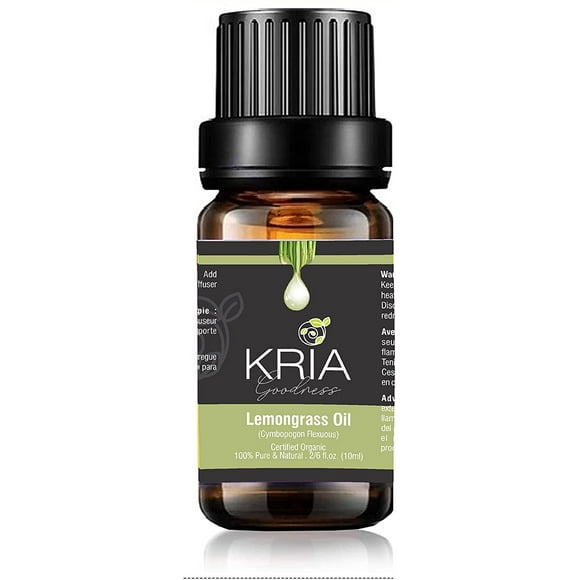 KRIAA Goodness Huile Essentielle de Citronnelle 10ml avec Compte-Gouttes