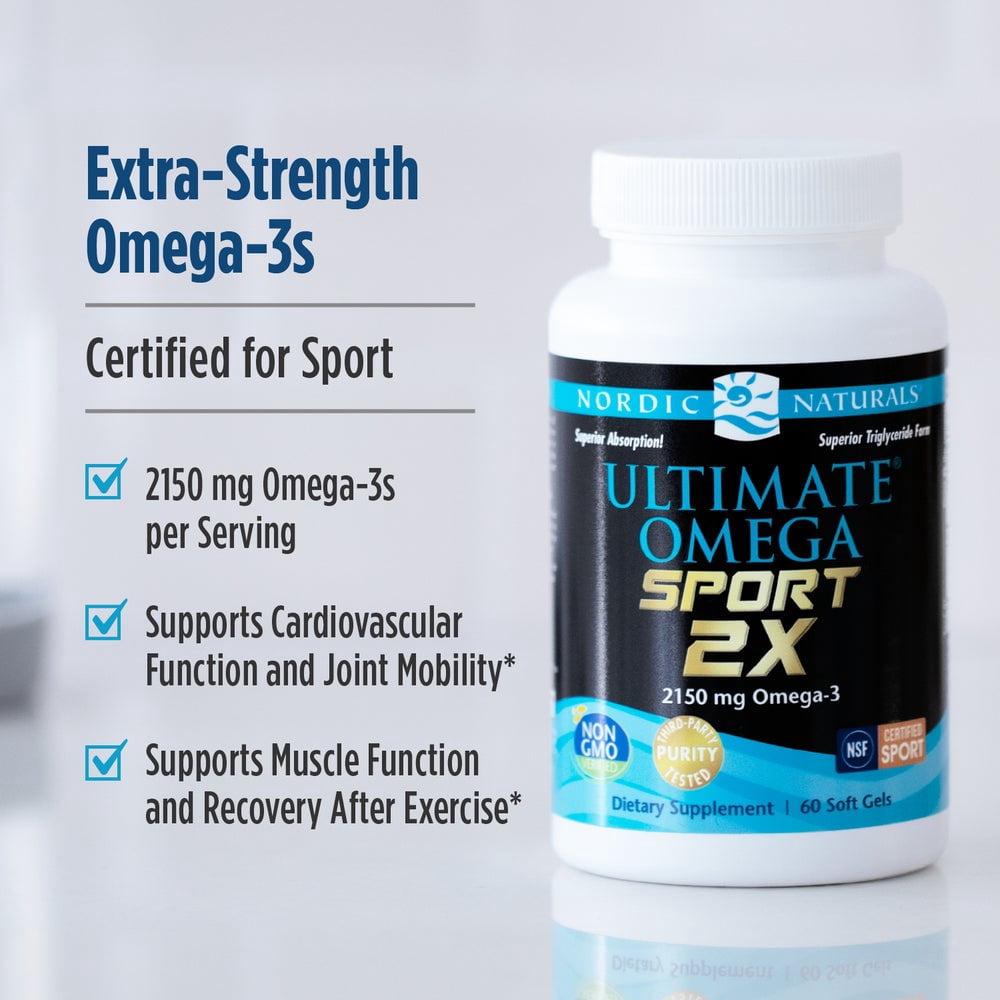 Nordic Naturals Ultimate Omega 2X Sport, 2150 Mg, Fish Oil, 60 Ct
