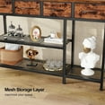 thumbnail image 5 of Entryway Console Table with 4 Fabric Drawers - Rustic Industrial Design, 5 of 8