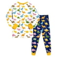 thumbnail image 6 of KPOPLK Toddler Boys Pajamas Fall Winter Pjs for Boy Dinosaur Print Jammies Long Sleeve Sleepwear Set Yellow Size 6-7 Years, 6 of 6