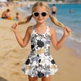 thumbnail image 3 of Uourmeti Cute Cartoon Cats Skirted One Piece Swimsuit for Girls - Quick Dry Stretch Swim Dress for Beach, Pool & Summer Vacation, 3 of 8