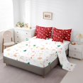 thumbnail image 3 of YST Full Comforter Set,7 Pieces Christmas Gnomes Bedding Sets Full Bed in a Bag with Reversible Red Xmas Bed Set,Merry Christmas Patchwork Comforter, Sheets, Pillowcases and Shams, 3 of 5