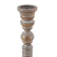 thumbnail image 6 of DecMode 3 Candle Light Gray Mango Wood Handmade Candle Holder, Set of 3, 6 of 10