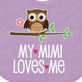 thumbnail image 4 of Inktastic Mimi Loves Me Girls Owl Girls Baby Bib, 4 of 4