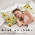 thumbnail image 5 of Summer Sunflower Body Pillow Cover 20 x 60 Inch Decorative Pillow Cover Vintage Floral Botanical Bee Farmhouse Lumbar Pillowcase Seasonal Rectangle Cushion Case for Couch Sofa Bed Living Room, 5 of 9