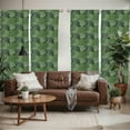 thumbnail image 2 of Ambesonne Forest Green Window Curtains, Camo Palm Leaves, Each 28" W x 84" L, Sage Green Pale Green, 2 of 5