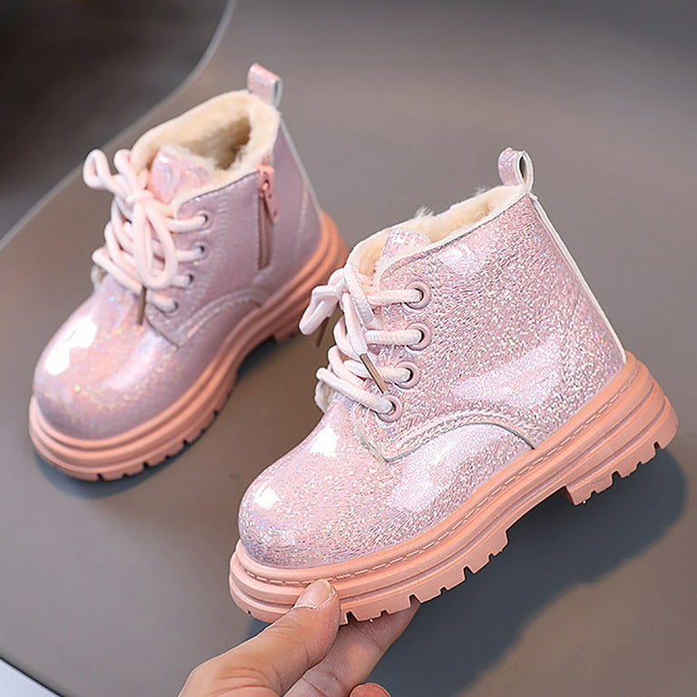 Baby pink combat boots discount