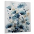 thumbnail image 2 of Designart "Leaf Foliage And Flowers Blue I" Floral Leaves Metal Wall Decor, 2 of 5