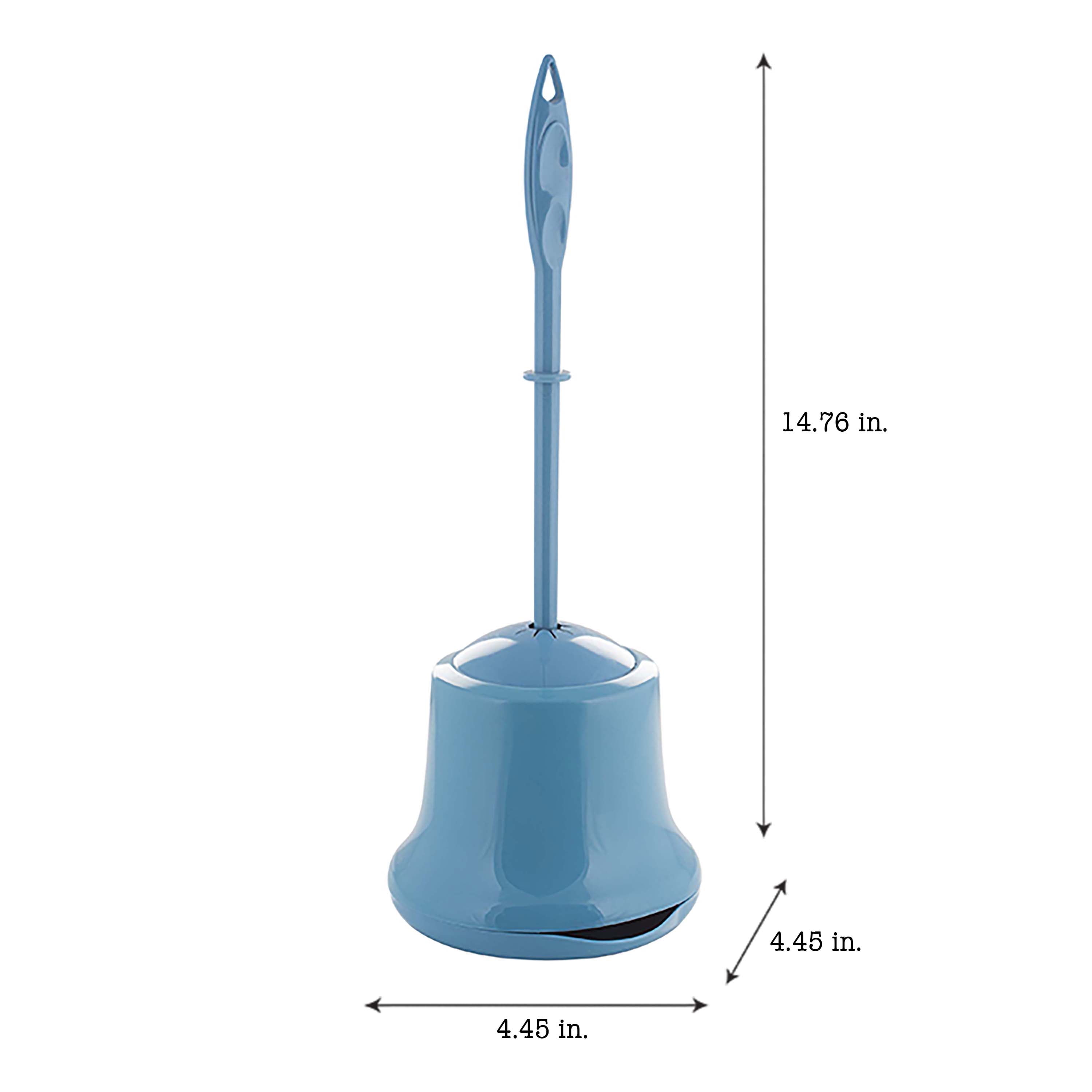 Bath Bliss Toilet Brush and Holder with Vented Base, Blue