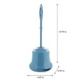 thumbnail image 3 of Bath Bliss Toilet Brush and Holder with Vented Base, Blue, 3 of 6