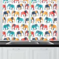 thumbnail image 2 of MKHERT Animal Elephant Window Curtains Kitchen Curtain Room Bedroom Drapes Curtains 26x39 inch, 2 Piece, 2 of 3