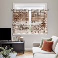 thumbnail image 4 of Farmhouse Kitchen Curtains Window Panels, Vintage Country Texas Star Wooden Grain Insulated Window Treatment Curtain, Grommet Curtains for Bedroom/Living Room/Bathroom, 2 Piece 42"Wx45"L, 4 of 8