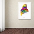 thumbnail image 4 of Trademark Fine Art "Maine Map" Canvas Art by Michael Tompsett, 4 of 4