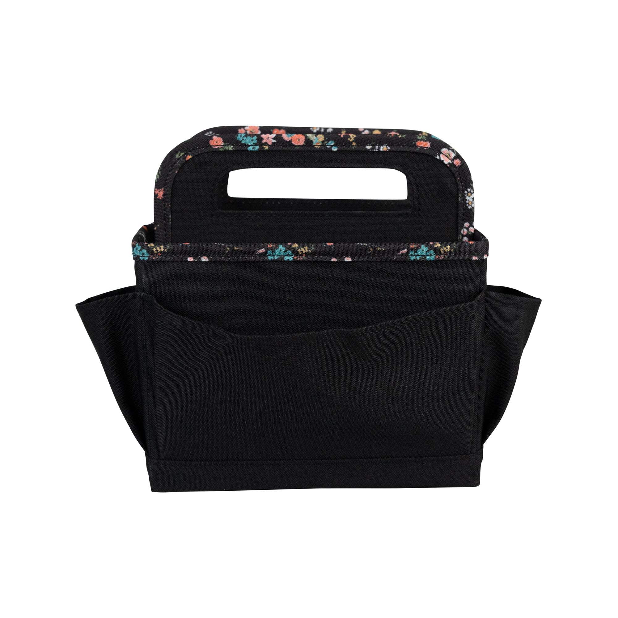Collapsible Desktop Craft Caddy, Black  Floral