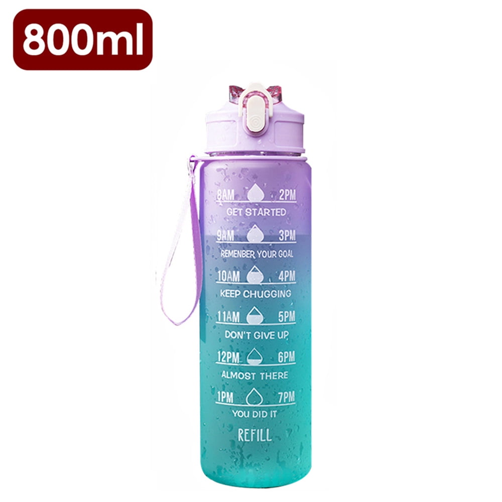 SEARCHI Water Bottle with Time Marker, Large BPA Free Water Bottle with