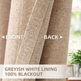 thumbnail image 4 of DriftAway 100% Blackout Pinch Pleat Faux Linen Textured Window Curtains for Living Room 52 inch Wide by 84 Inch Long for Bedroom Full Light Blocking Drapes Back Tab 2 Panels Dark Linen, 4 of 5